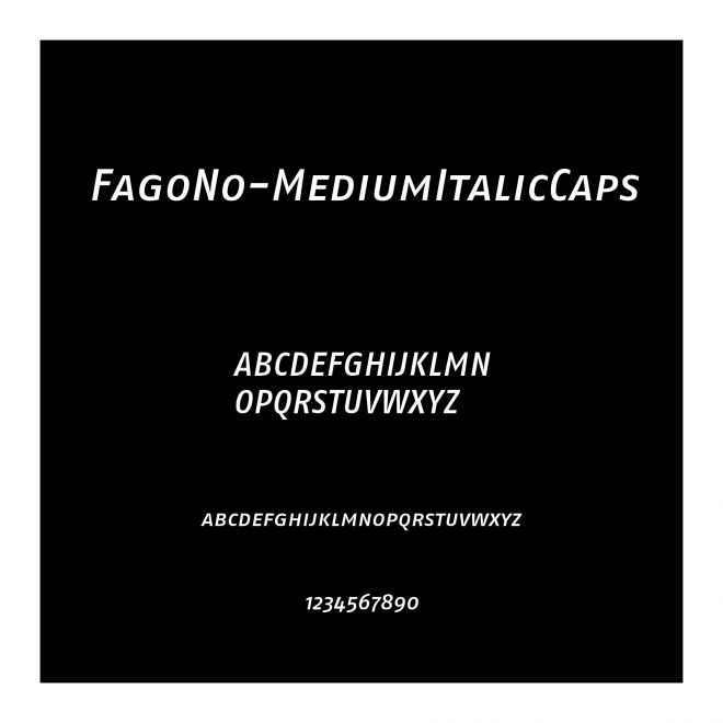 FagoNo-MediumItalicCaps