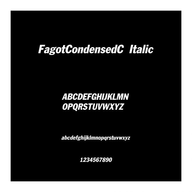 FagotCondensedC-Italic