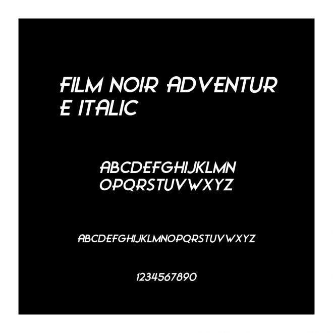 Film Noir Adventure Italic