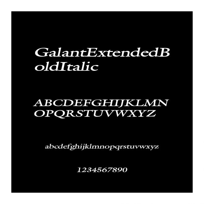 GalantExtendedBoldItalic