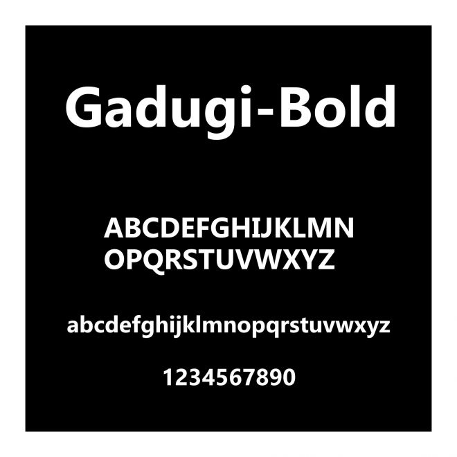 Gadugi-Bold
