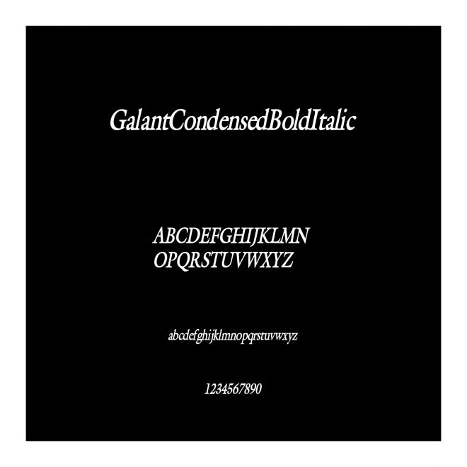 GalantCondensedBoldItalic