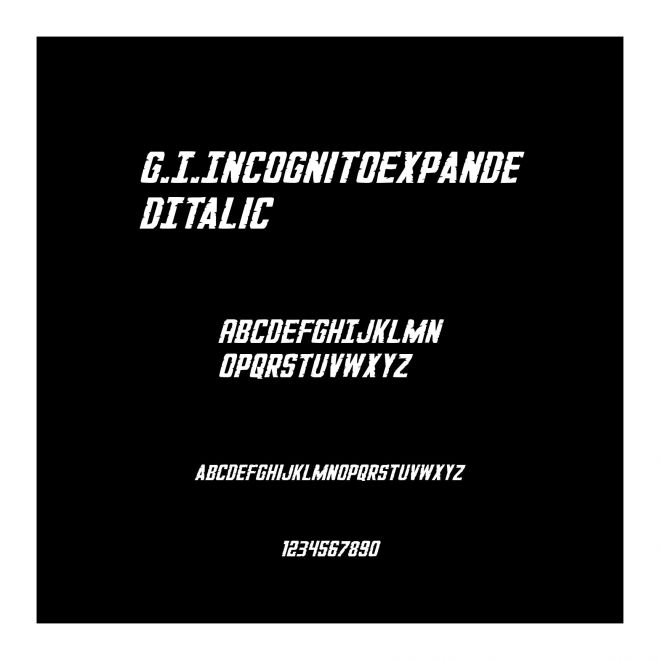 G.I.IncognitoExpandedItalic