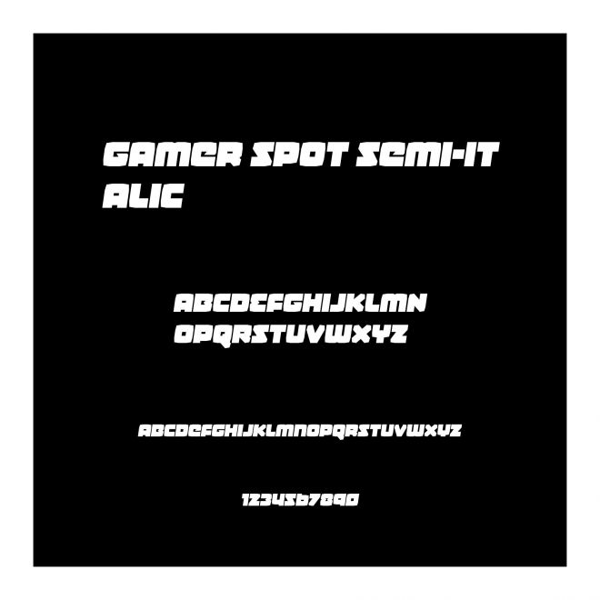 Gamer Spot Semi-Italic