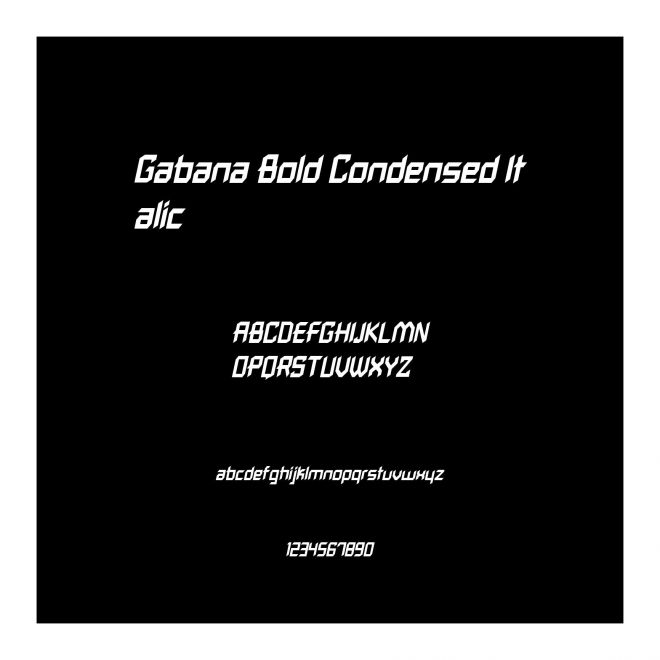 Gabana Bold Condensed Italic