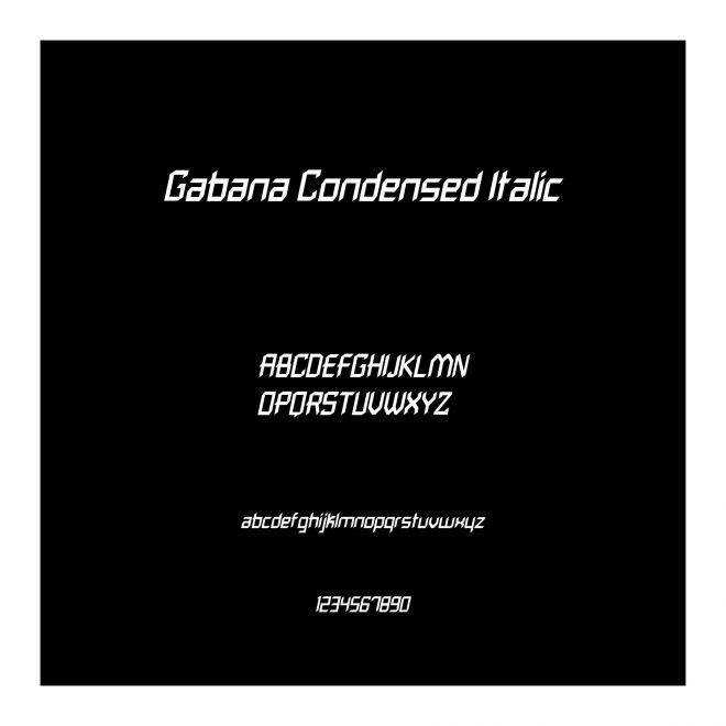 Gabana Condensed Italic