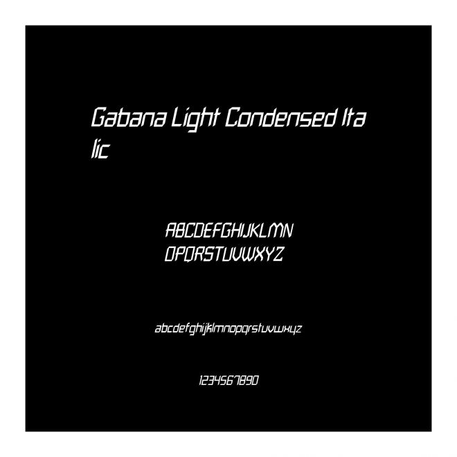 Gabana Light Condensed Italic