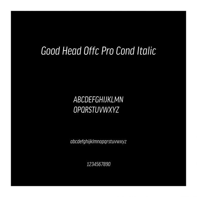 Good Head Offc Pro Cond Italic
