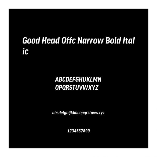 Good Head Offc Narrow Bold Italic