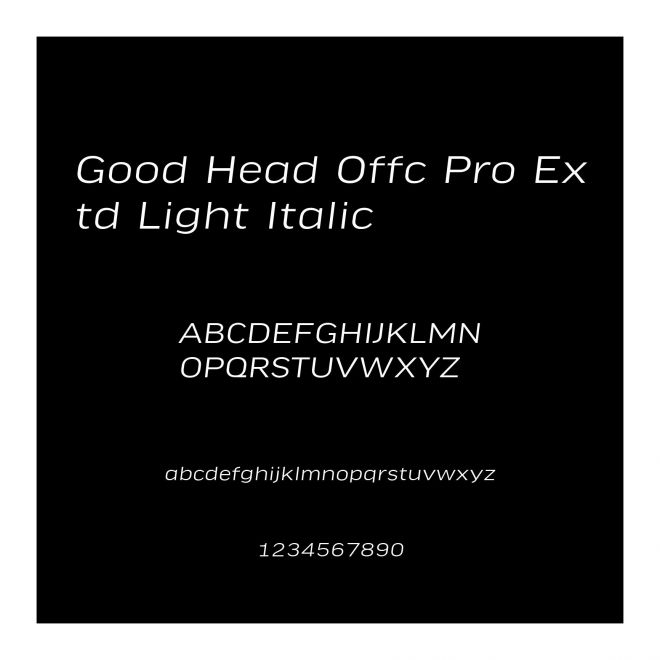 Good Head Offc Pro Extd Light Italic