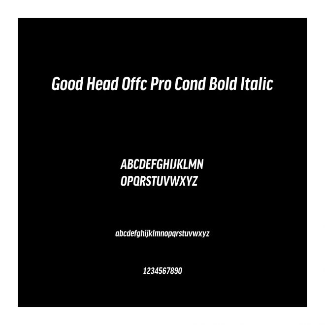 Good Head Offc Pro Cond Bold Italic