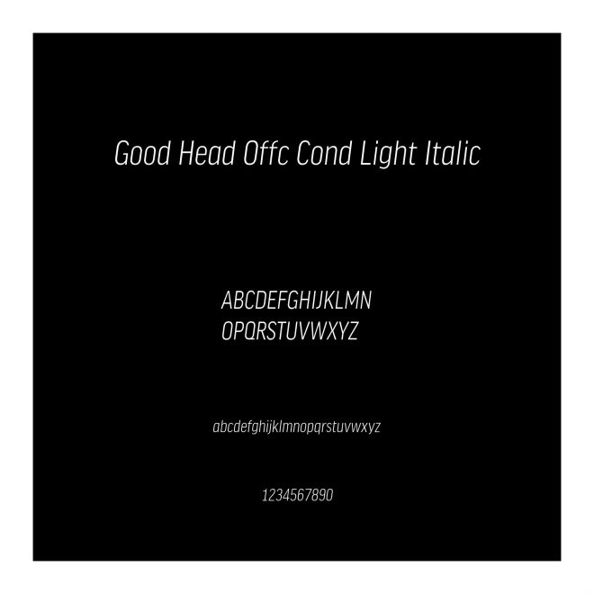 Good Head Offc Cond Light Italic