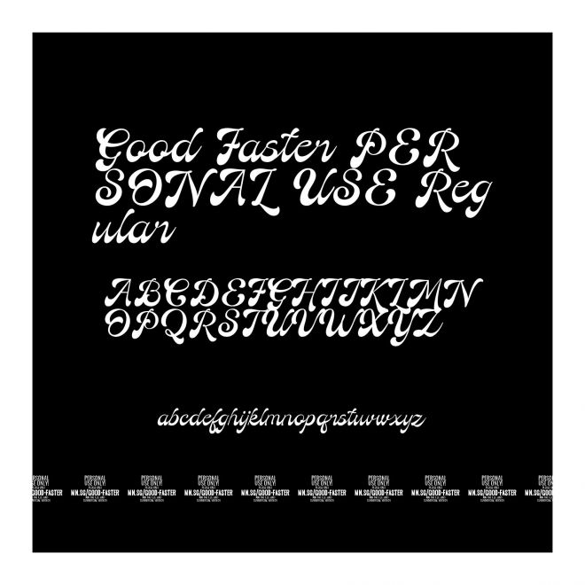 Good Faster PERSONAL USE Regular