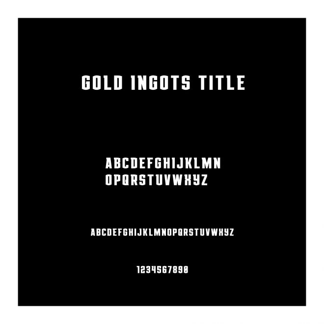 Gold Ingots Title