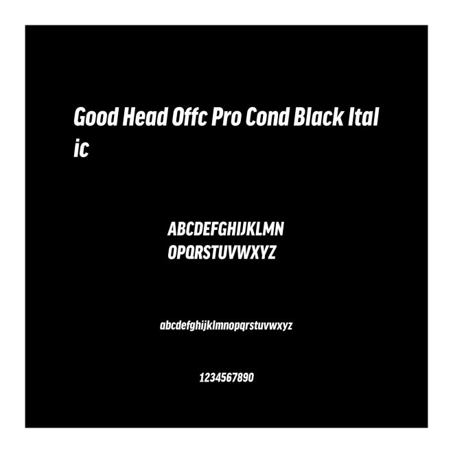 Good Head Offc Pro Cond Black Italic