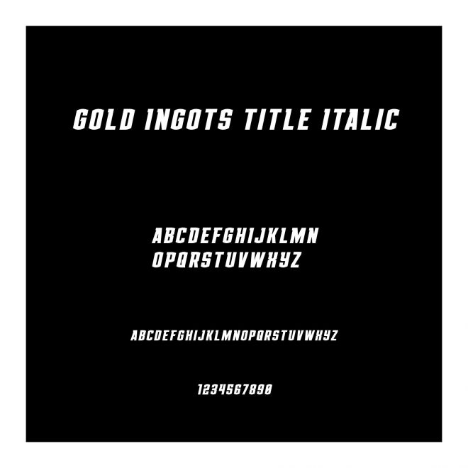 Gold Ingots Title Italic