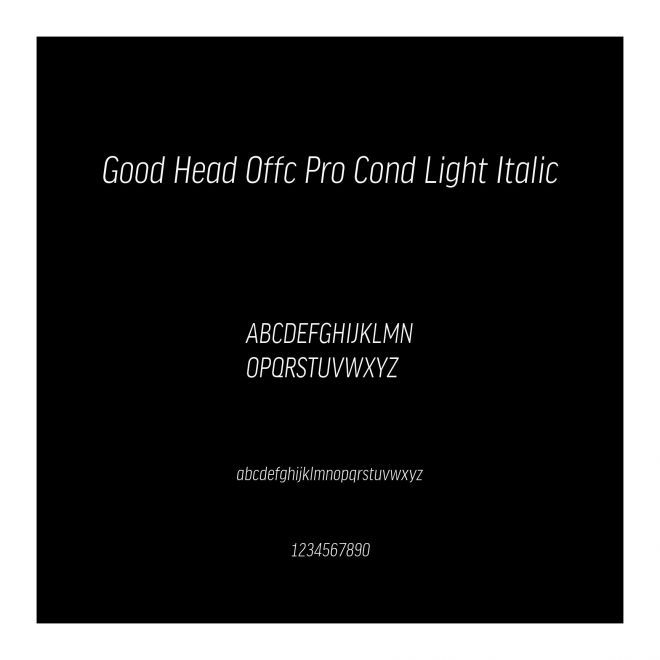 Good Head Offc Pro Cond Light Italic