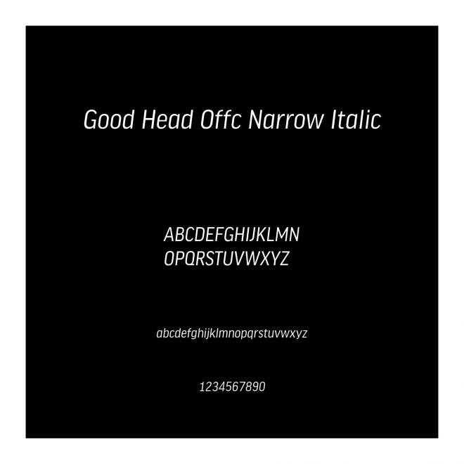 Good Head Offc Narrow Italic