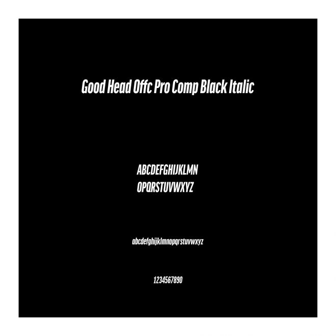 Good Head Offc Pro Comp Black Italic