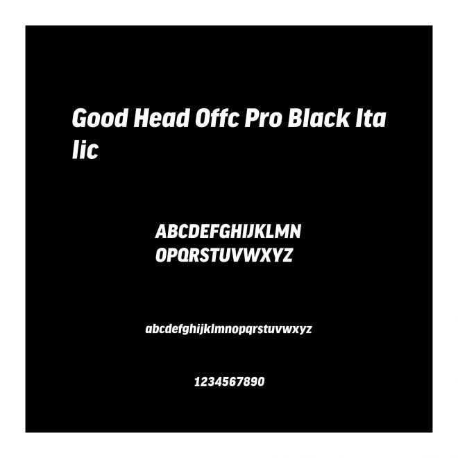 Good Head Offc Pro Black Italic