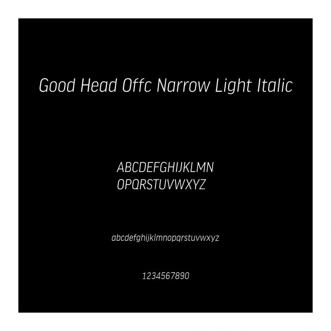 Good Head Offc Narrow Light Italic