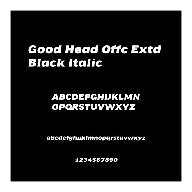 Good Head Offc Extd Black Italic