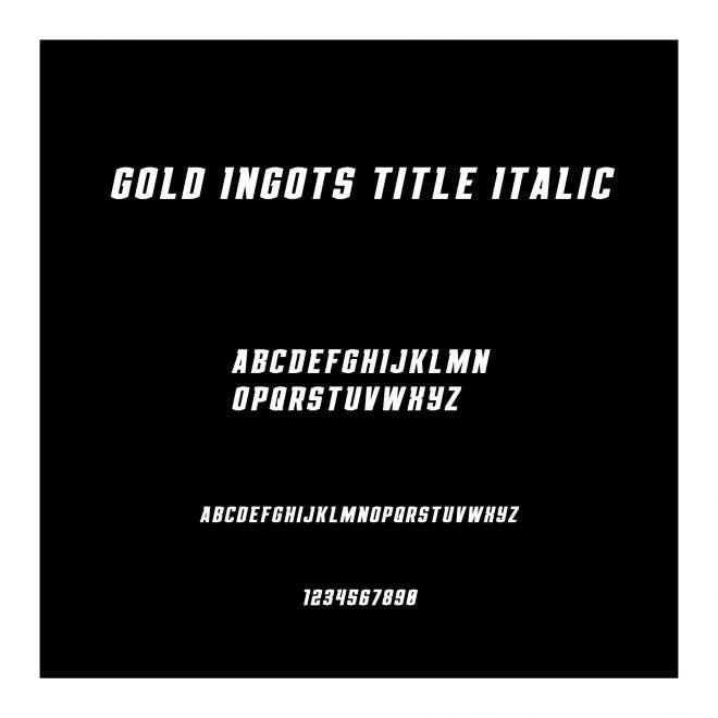 Gold Ingots Title Italic