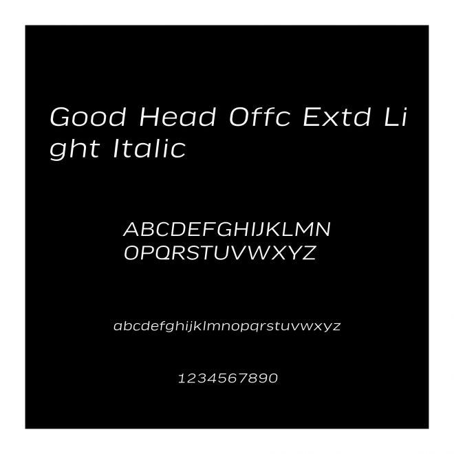 Good Head Offc Extd Light Italic