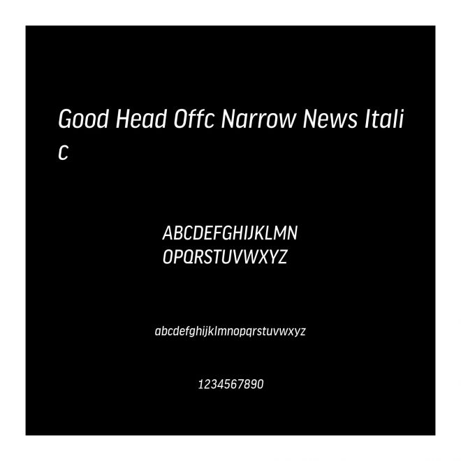 Good Head Offc Narrow News Italic