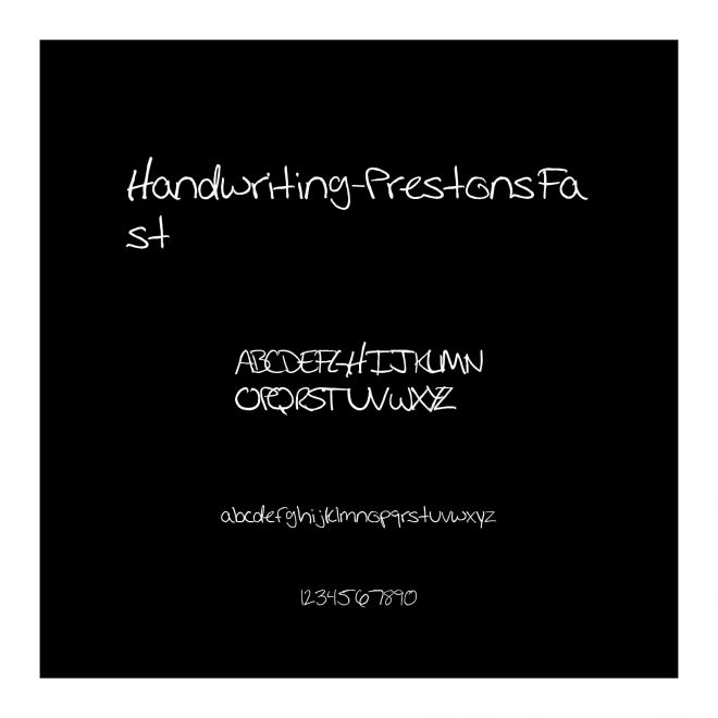 Handwriting-PrestonsFast