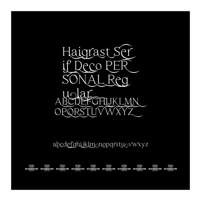 Haigrast Serif Deco PERSONAL Regular