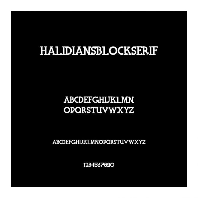 HalidiansBlockserif