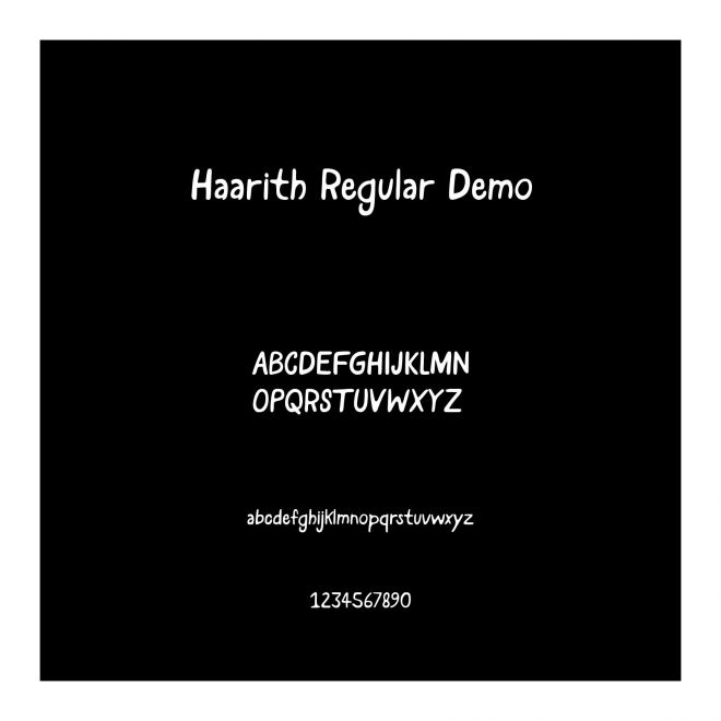 Haarith Regular Demo