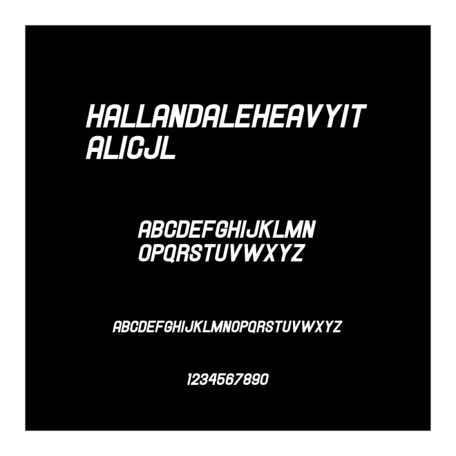 HallandaleHeavyItalicJL