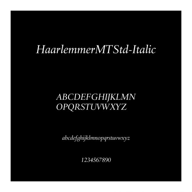 HaarlemmerMTStd-Italic