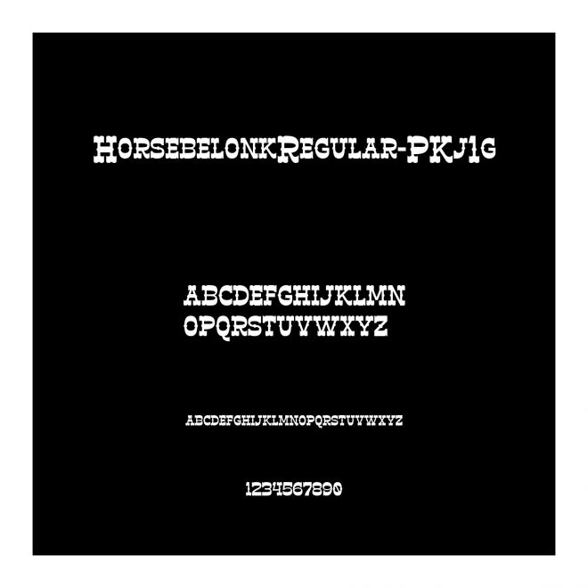 HorsebelonkRegular-PKj1g