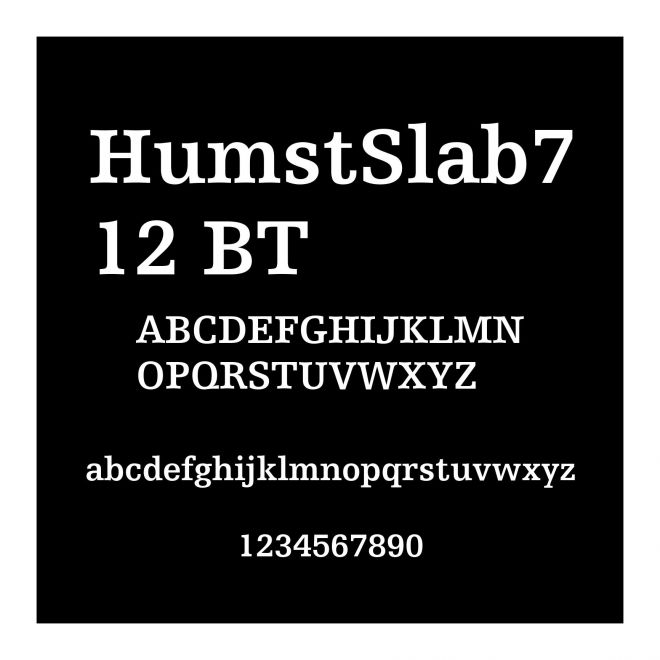 HumstSlab712 BT