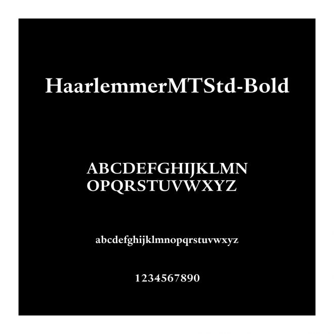 HaarlemmerMTStd-Bold