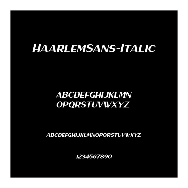HaarlemSans-Italic