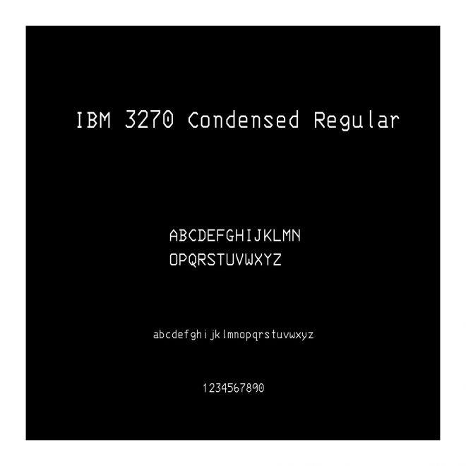IBM 3270 Condensed Regular