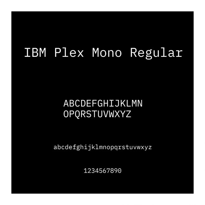 IBM Plex Mono Regular