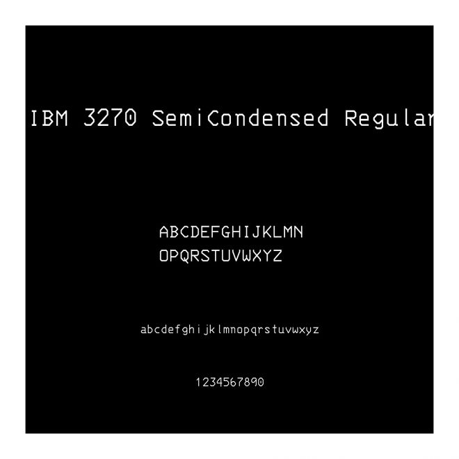 IBM 3270 SemiCondensed Regular