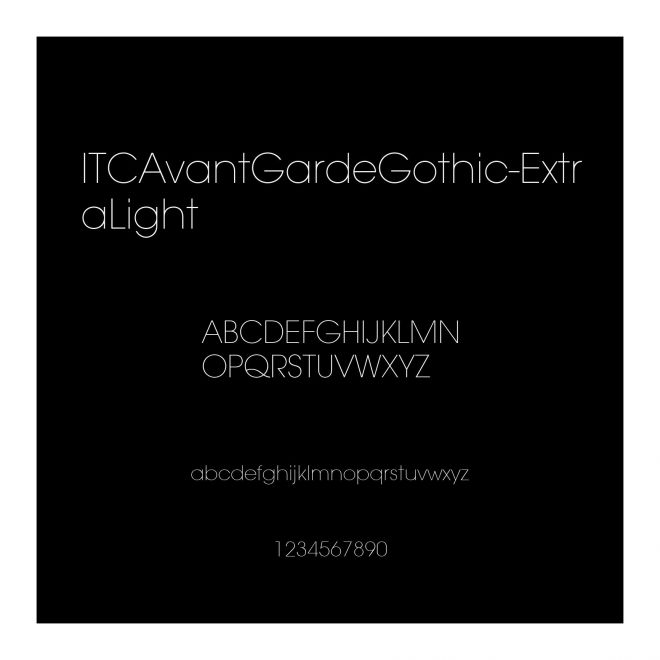 ITCAvantGardeGothic-ExtraLight