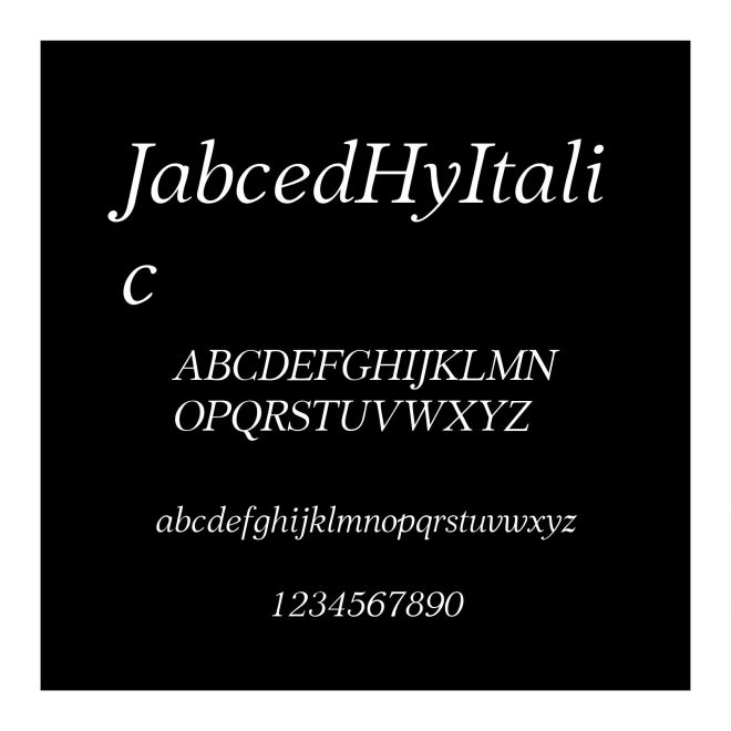 JabcedHyItalic
