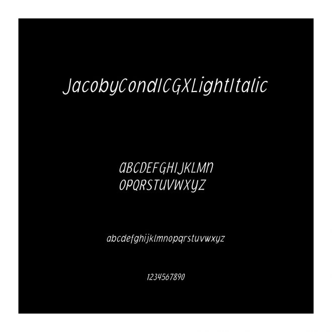 JacobyCondICGXLightItalic