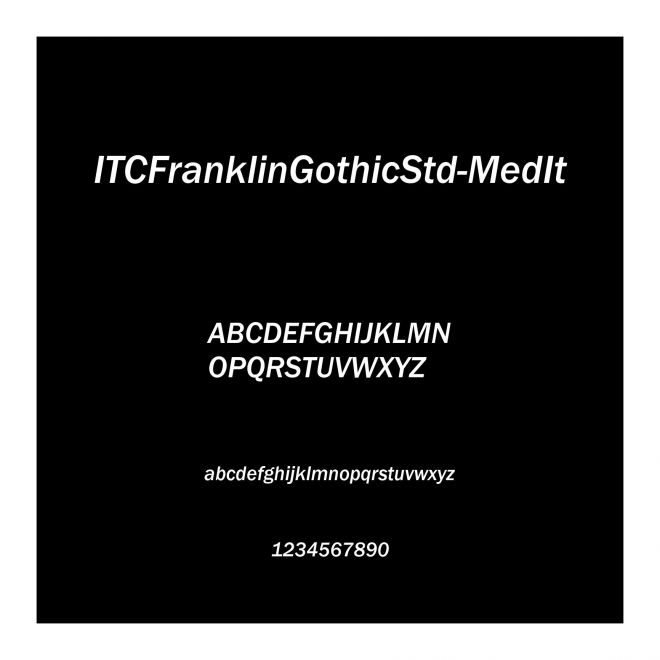 ITCFranklinGothicStd-MedIt