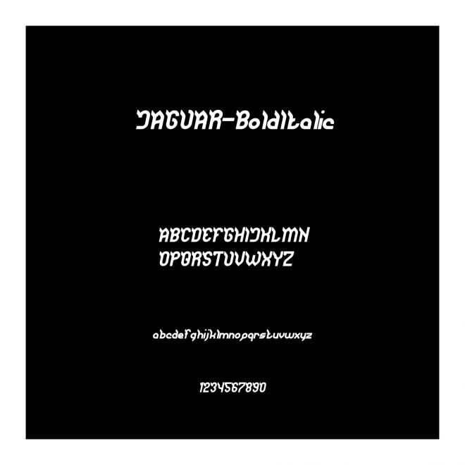 JAGUAR-BoldItalic