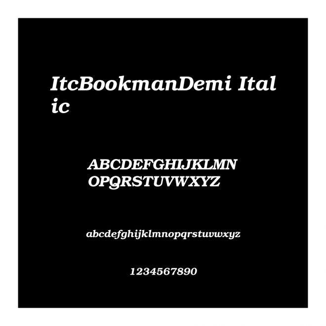 ItcBookmanDemi Italic