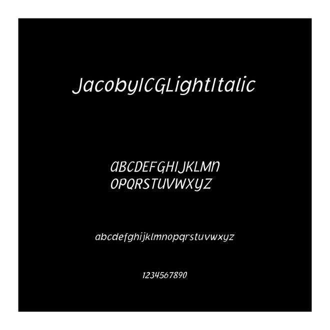 JacobyICGLightItalic
