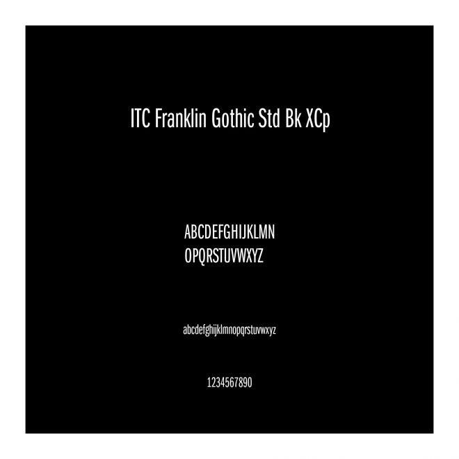 ITC Franklin Gothic Std Bk XCp
